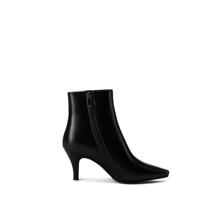 Women's Square Toe Mid Calf Fashion Boots with Side Zipper - Image 4