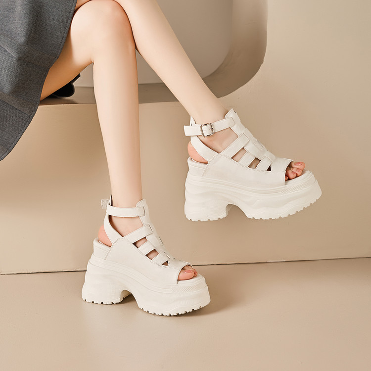Roman Sandals Women’s High Heel Platform Open Toe Casual Summer Shoes
