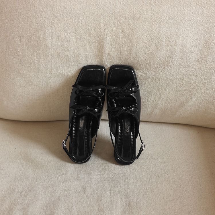 Women's Square Toe Block Heel Open Toe Sandals Summer 2026 - Image 4